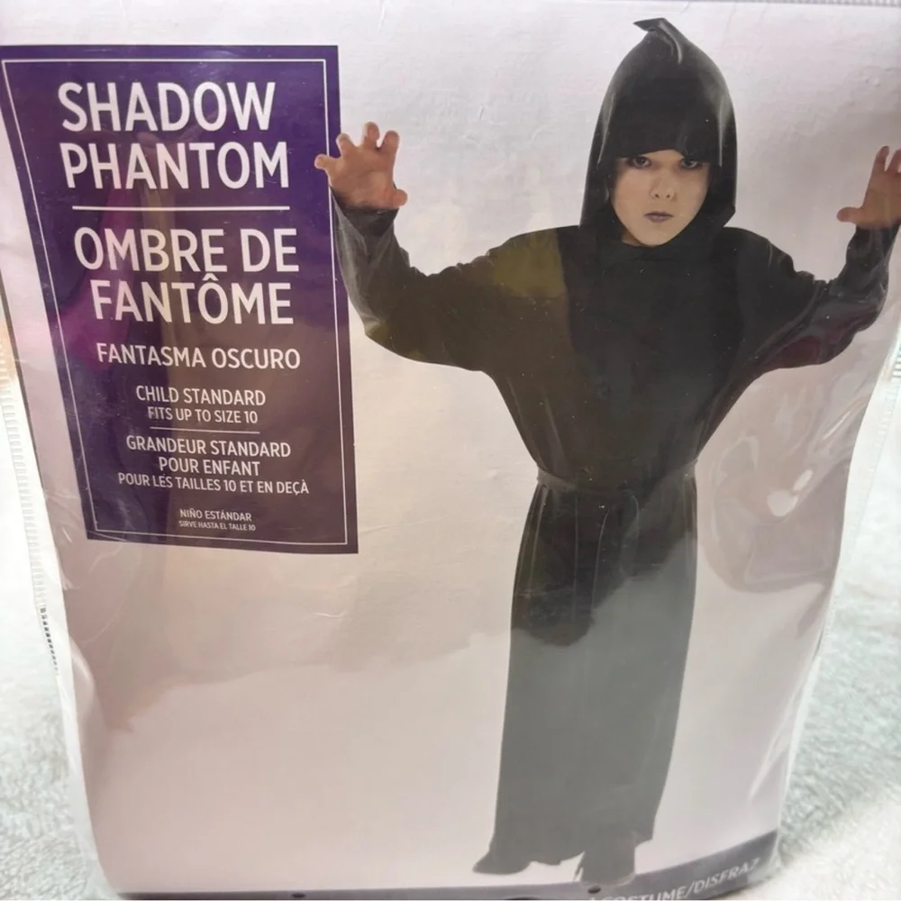 Shadow Phantom Robe Halloween Costume Child standard‎ Fits up to Size 10 NEW